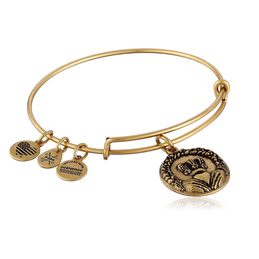 Alex and Ani Gold Claddagh Bangle
